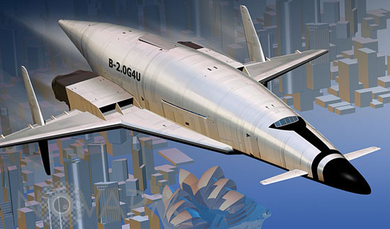 Avion du futur - Vue d'artiste