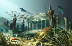 Les ruines de l'Atlantide - Vue d'artiste