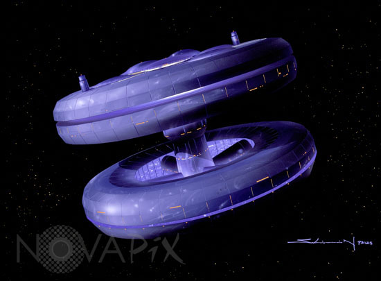 Station spatiale du futur - Vue d'artiste