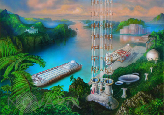 Artist view of a Space Elevator
