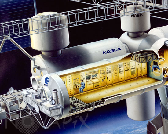 Space station Freedom - The european module