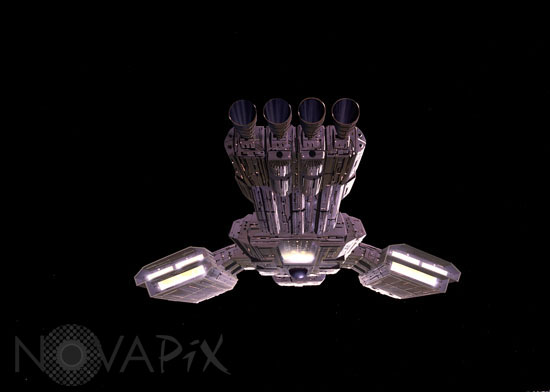 Vaisseau spatial du futur - Vue d'artiste