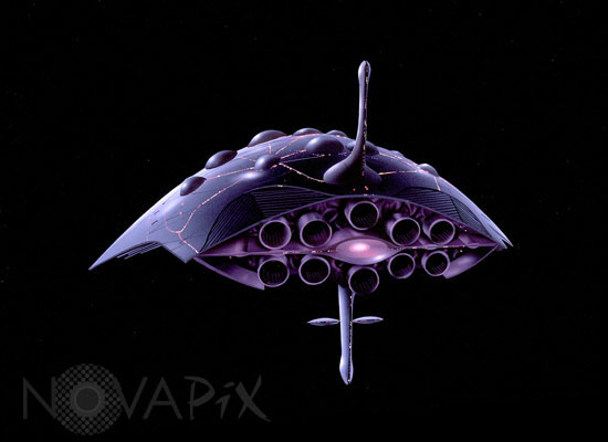 Vaisseau spatial extraterrestre - Vue d'artiste