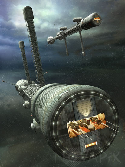 Huge spaceships