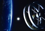 Station spatiale en orbite - Illustration
