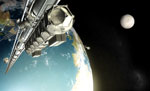 Ascenseur spatial - Vue d'artiste