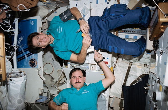 Astronautes en apesanteur
