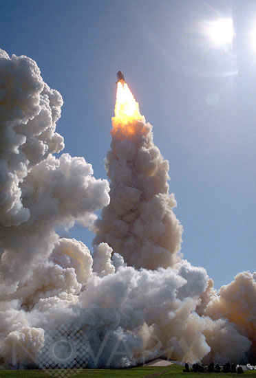 Décollage de la navette Columbia STS-52 10/1992
