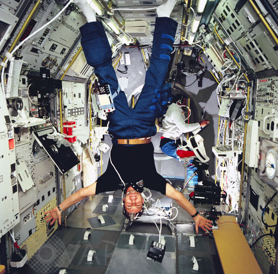 Astronautes dans Spacelab STS-55 05/1993