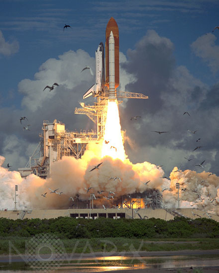Launch of Shuttle Endeavour -STS-57. Jun 21 1993