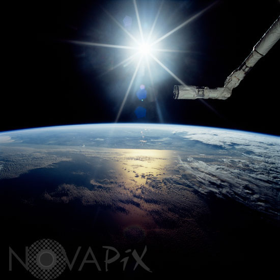 Robotic arm of space shuttle Endeavour. May 1996