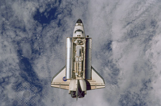Space shuttle Endeavour seen in space