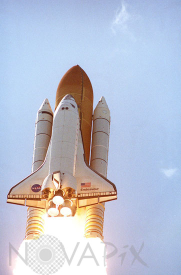 Décollage de la navette Endeavour STS-100 04/2001