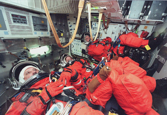 L'équipage STS-101 en entrainement 04/2000