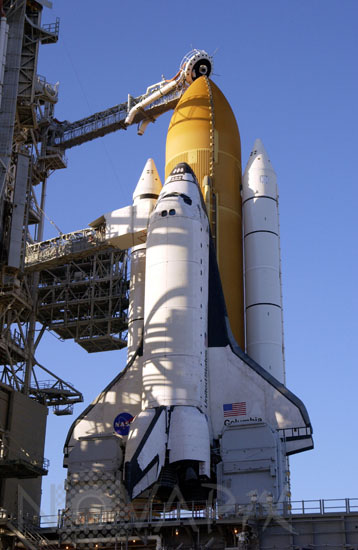 Navette Columbia STS-107 sur son pas de tir 01/2003