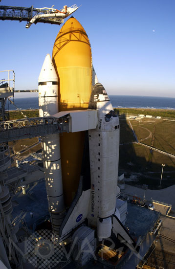 Shuttle Columbia on launch pad -01/2003