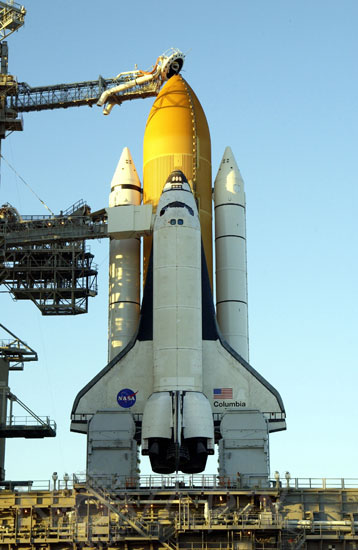Navette Columbia STS-107 sur son pas de tir 01/2003