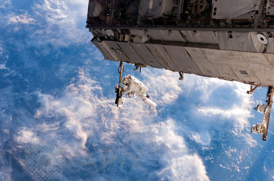 R. Curbeam during EVA and ISS