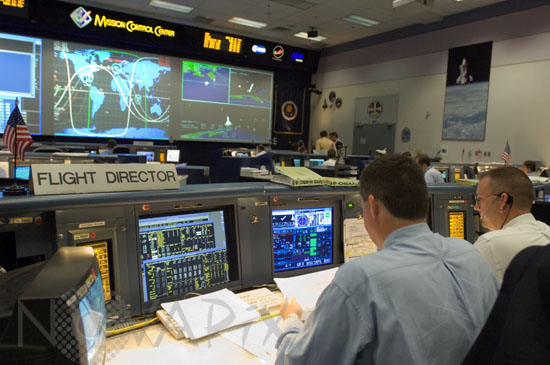 Salle de contrôle de la navette spatiale 06/2007