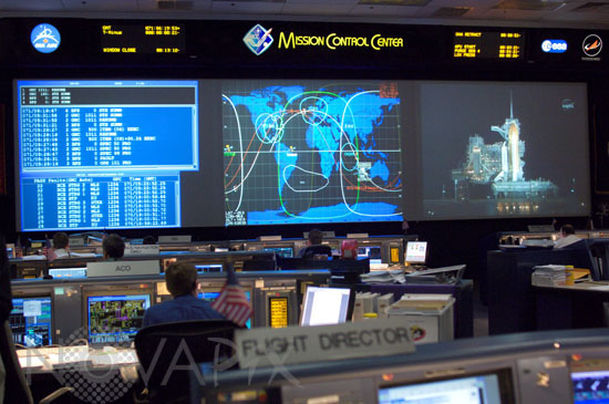 Salle de contrôle de la navette spatiale 03/2008