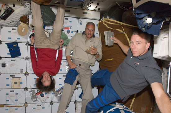 Astronauts meal in the space shuttle