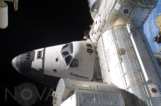 Space Shuttle Endeavour docked to ISS