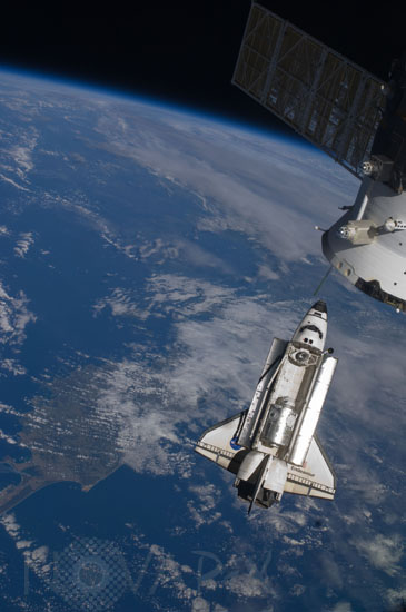 Navette Endeavour vue d'ISS - 02/2010