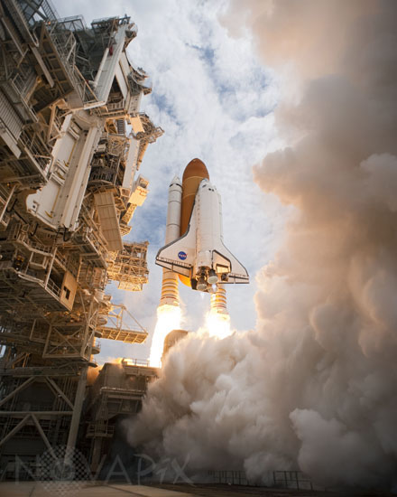 Liftoff of Space Shuttle Atlantis - Final mission of Space Shuttle Program. July 2011