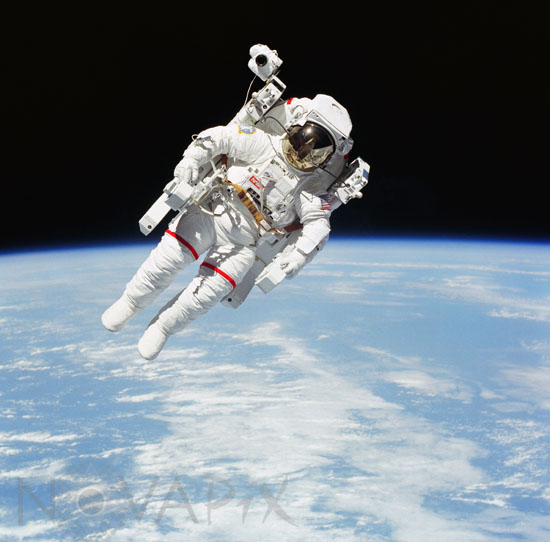 B.McCandless II spacewalk 02/1984