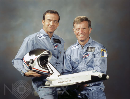 Astronauts Patrick Baudry and Jean-Loup Chrétien