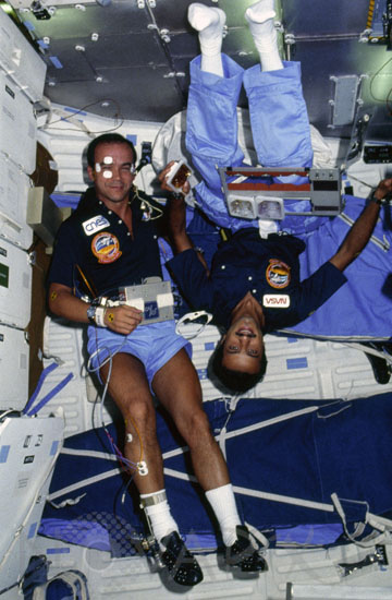 Astronauts Patrick Baudry and Salman Al-Saud