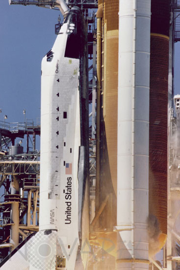 Décollage de la navette Challenger STS-51L 01/1986