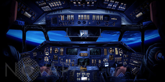 Space shuttle cockpit  - Illustration