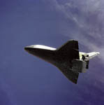 La navette Columbia avant son atterrissage 16/11/1981