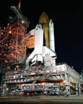 La navette Columbia STS-28 sur son pas de tir 07/1989