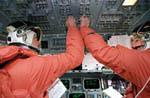 C. Brown et R. Gibson dans Endeavour STS-47 09/1992
