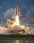 Décollage de la navette Endeavour STS-57 06/1993