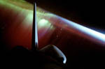 Aurore australe vue de la navette Endeavour-10/1994