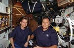 C.Coleman et M.Tognini dans la navette Columbia 07/1999