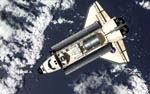 Navette Endeavour STS-100 vue d'ISS 04/2001