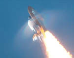 Décollage de la navette Atlantis - Nuage de condensation