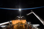 La navette spatiale Atlantis dans l'espace