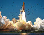 Décollage de la navette Challenger STS-51L 01/1986
