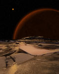 L'exoplanète 2M1207B - Vue d'artiste