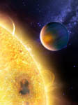 Vue d'artiste de l'exoplanète HD 189733b