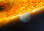 Vue d'artiste de l'exoplanète HD 189733b