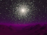 Planète près d'un amas globulaire - Vue d'artiste