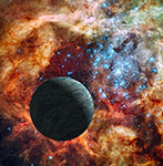Planète près d'un amas globulaire - Vue d'artiste