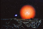 Exoplanète autour d'Antares - Vue d'artiste
