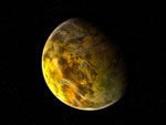 Vue d'artiste de l'exoplanète Gliese 581c